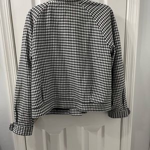 Houndstooth Casual Bomber Jacket